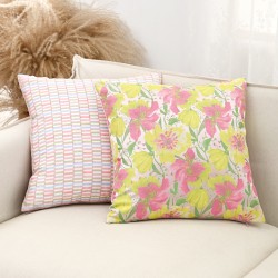 Cross-border Nordic ins retro American jacquard flower pillow, home decor for living room sofa model room cushions