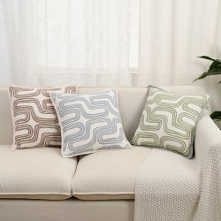 Cross-border Nordic ins vintage geometric chenille jacquard velvet pillow, living room sofa cushion cover decoration