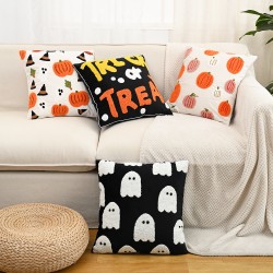 Hot-selling Halloween Day of the Dead embroidered cushion covers, pillowcases, pumpkin ghosts, home holiday decoration pillowcases