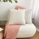 French light luxury lace large flower pillow, ins cotton and linen floral sofa cushion cover, classic and elegant 3D embroidery