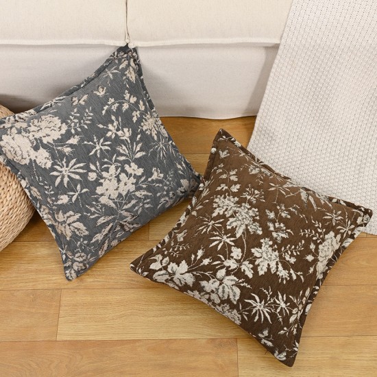 Amazon Nordic ins yarn-dyed jacquard cotton and linen pillowcases, retro pastoral living room, sofa, and bedroom decorative cushions.