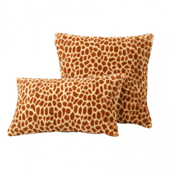 Fantastic Animals zebra, giraffe, and leopard print plush cushions for living room sofas, bedside bay windows, and decorative pillow covers
