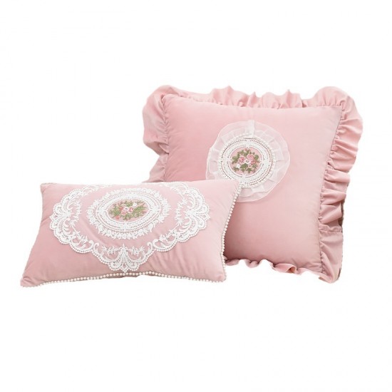 Cross-border Nordic INS towel embroidery, cute sofa and bedroom cushion with star and bow pattern.