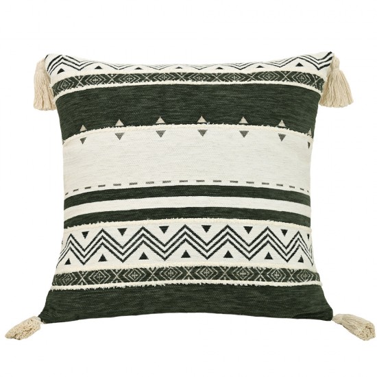 Cross-border Nordic ins Fair Isle pillows, square-shaped drop ball lotus-trimmed pillows for sofas and bedrooms.