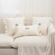 Cross-border Nordic INS towel embroidery, cute sofa and bedroom cushion with star and bow pattern.
