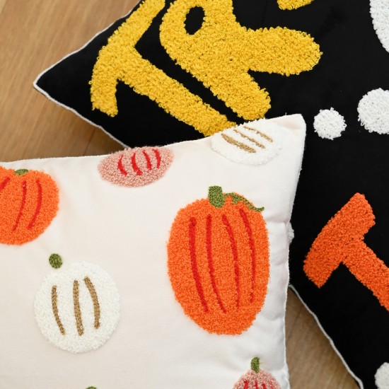 Hot-selling Halloween Day of the Dead embroidered cushion covers, pillowcases, pumpkin ghosts, home holiday decoration pillowcases