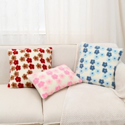 French cotton and linen 3D floral lace pillow. INSS Light Luxury Mesh Lace Sofa Cushion Covers, Lumbar Pillows