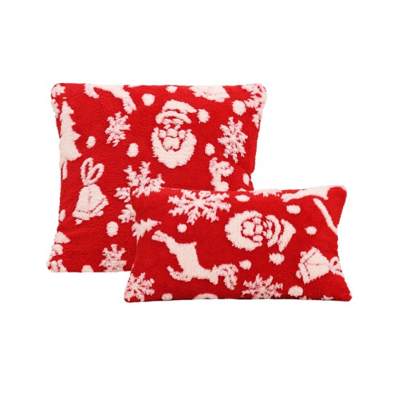 French lace pillows White minimalist INS modern square lumbar pillow, European-style sofa bedroom backrest cushion.